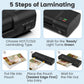 Laminator Machine,VidaTeco 9-inch Thermal&Cold Laminator with Laminating Sheets 20 pcs(black)