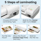 Laminator Machine,VidaTeco 9-inch Thermal Laminator with Laminating Sheets 20 pcs(white)